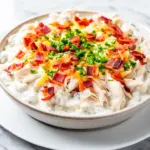keto chicken bacon ranch casserole - featured image