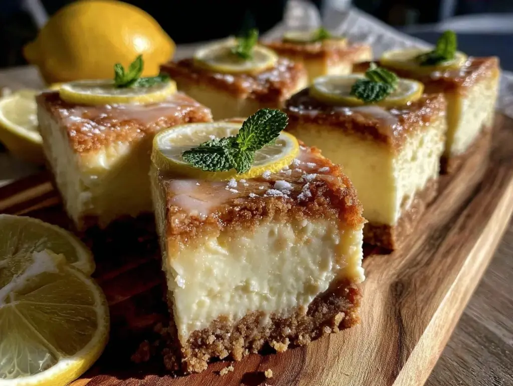 lemon cheesecake bars - featured image
