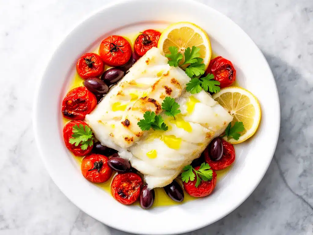 Mediterranean Baked Cod with Tomatoes and Olives 4 Mediterranean baked cod preparation steps