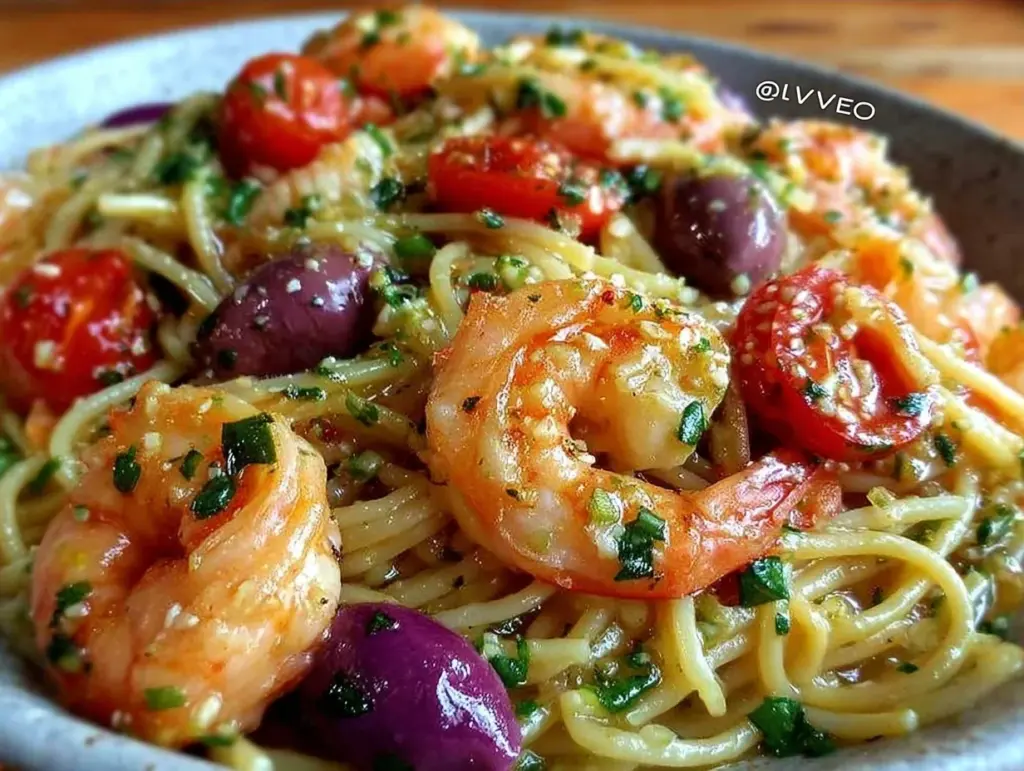 Mediterranean Shrimp Pasta - featured image