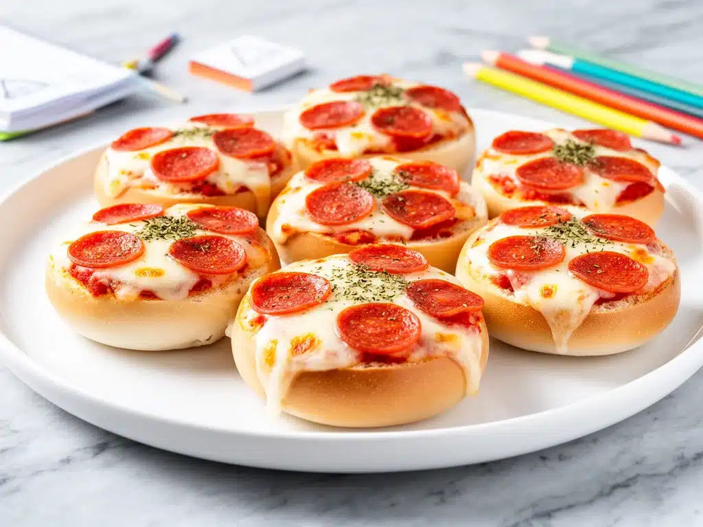 mini bagel pizza snacks - featured image