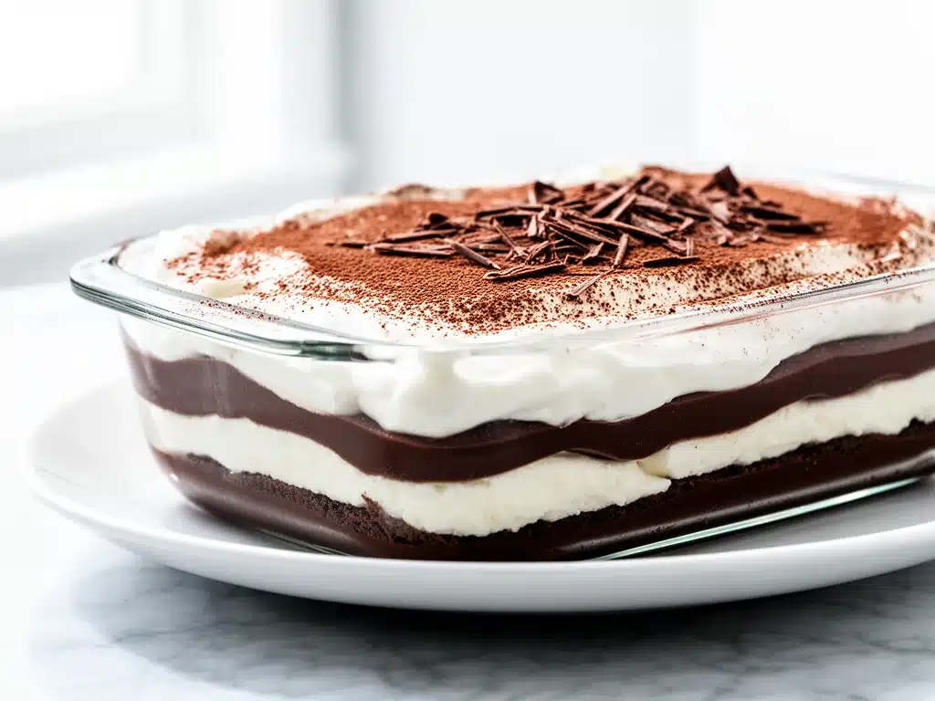 no-bake chocolate lasagna - featured image