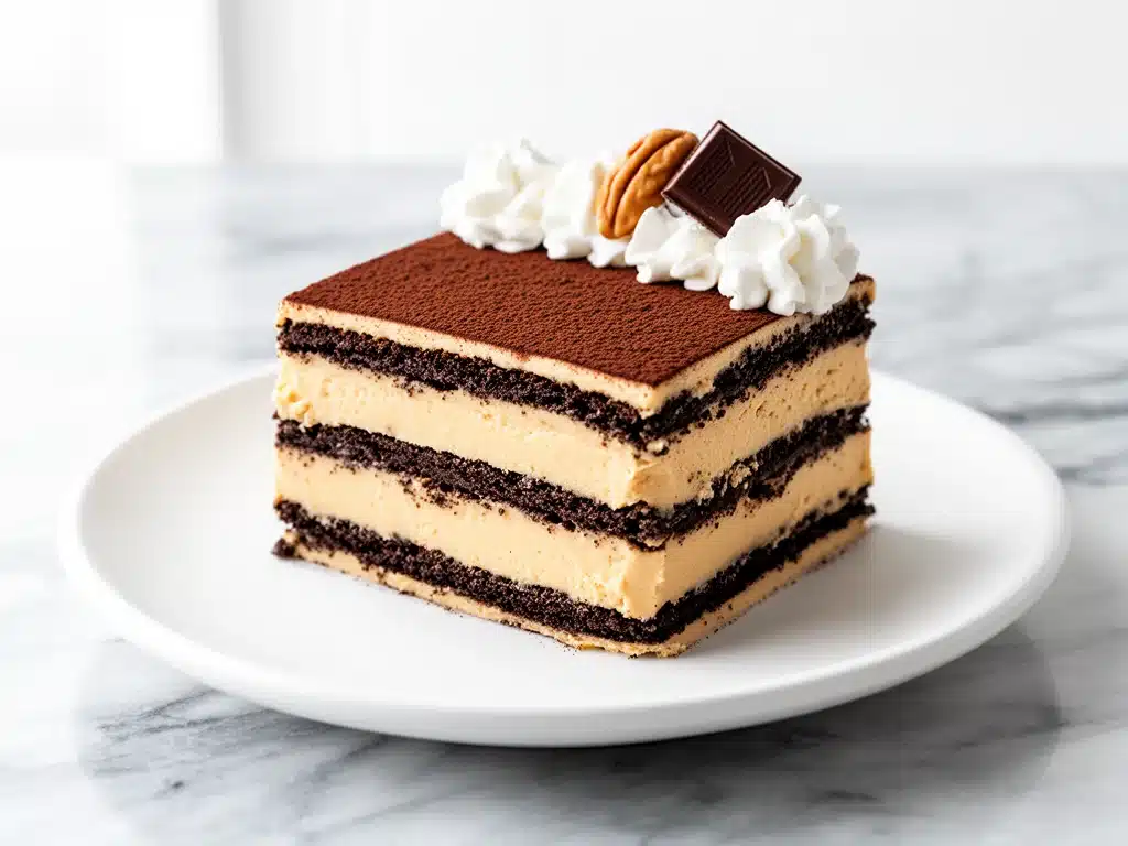 no-bake chocolate peanut butter icebox cake - featured image