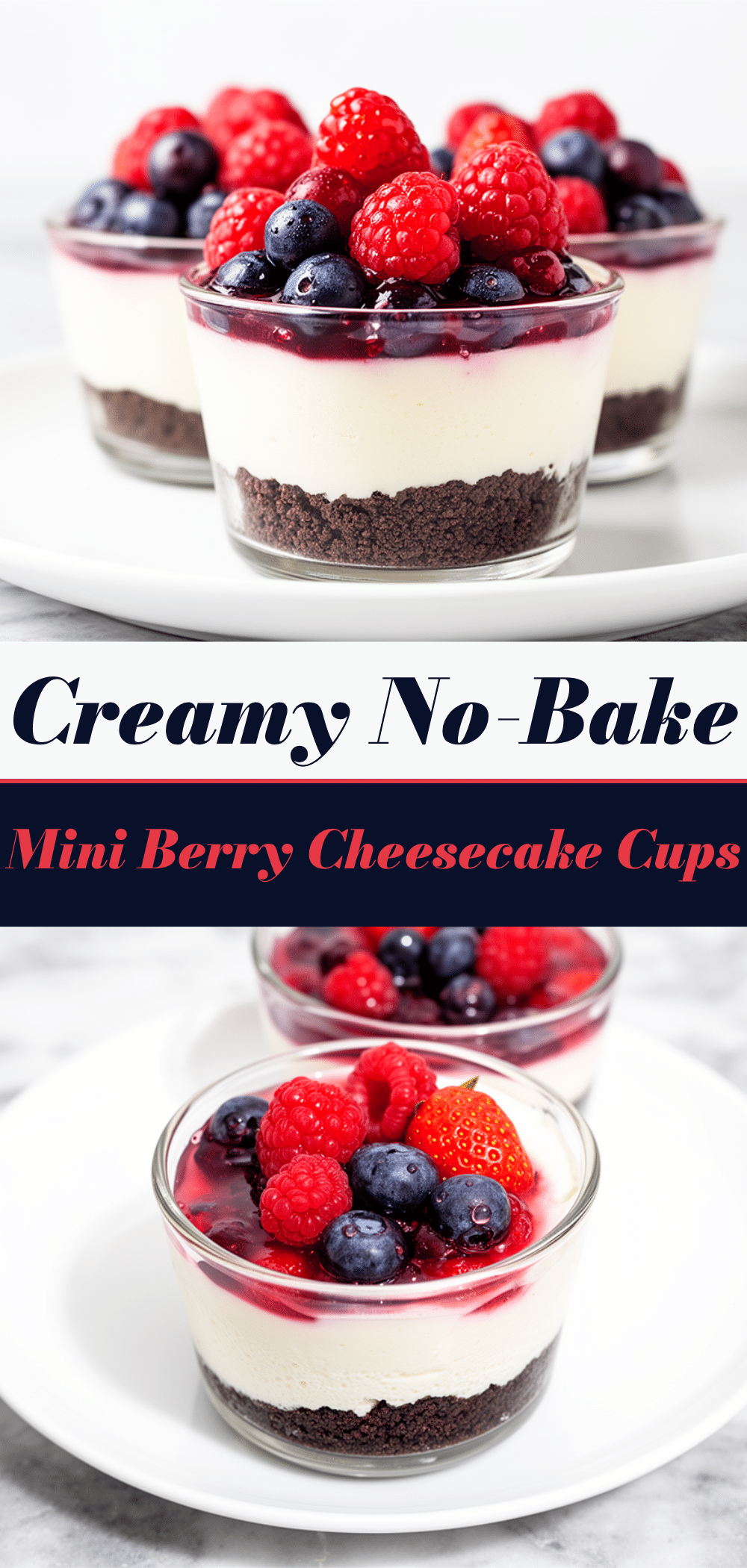 No-Bake Mini Berry Cheesecake Cups: 5-Min Easy Dessert 5 no-bake mini berry cheesecake cups recipe