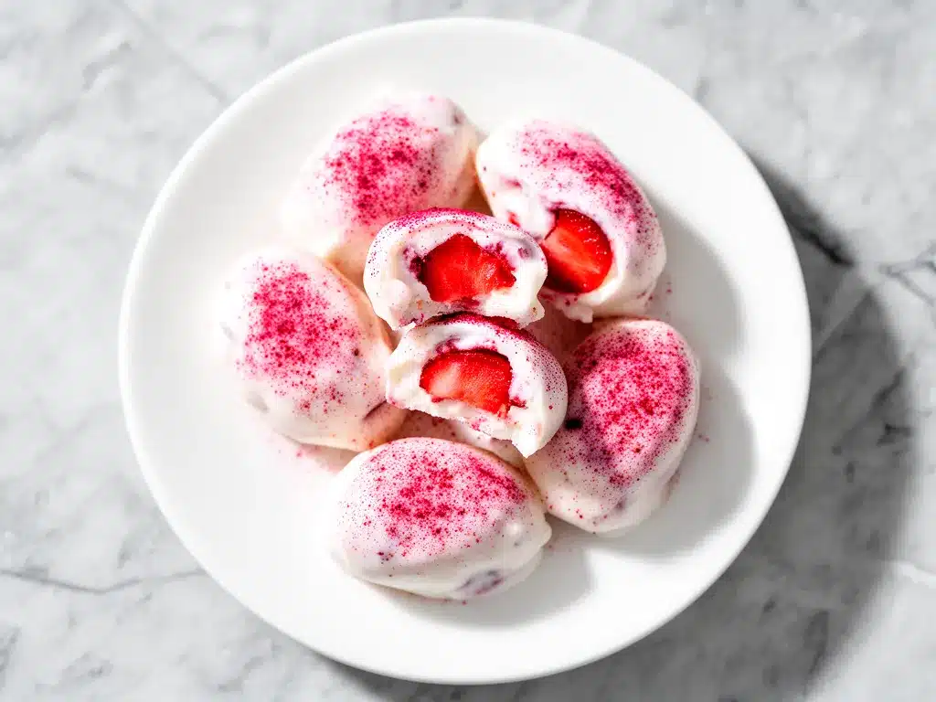 No-Bake Strawberry Yogurt Bites: 5-Ingredient Healthy Snack 4 No-Bake Strawberry Yogurt Bites preparation steps