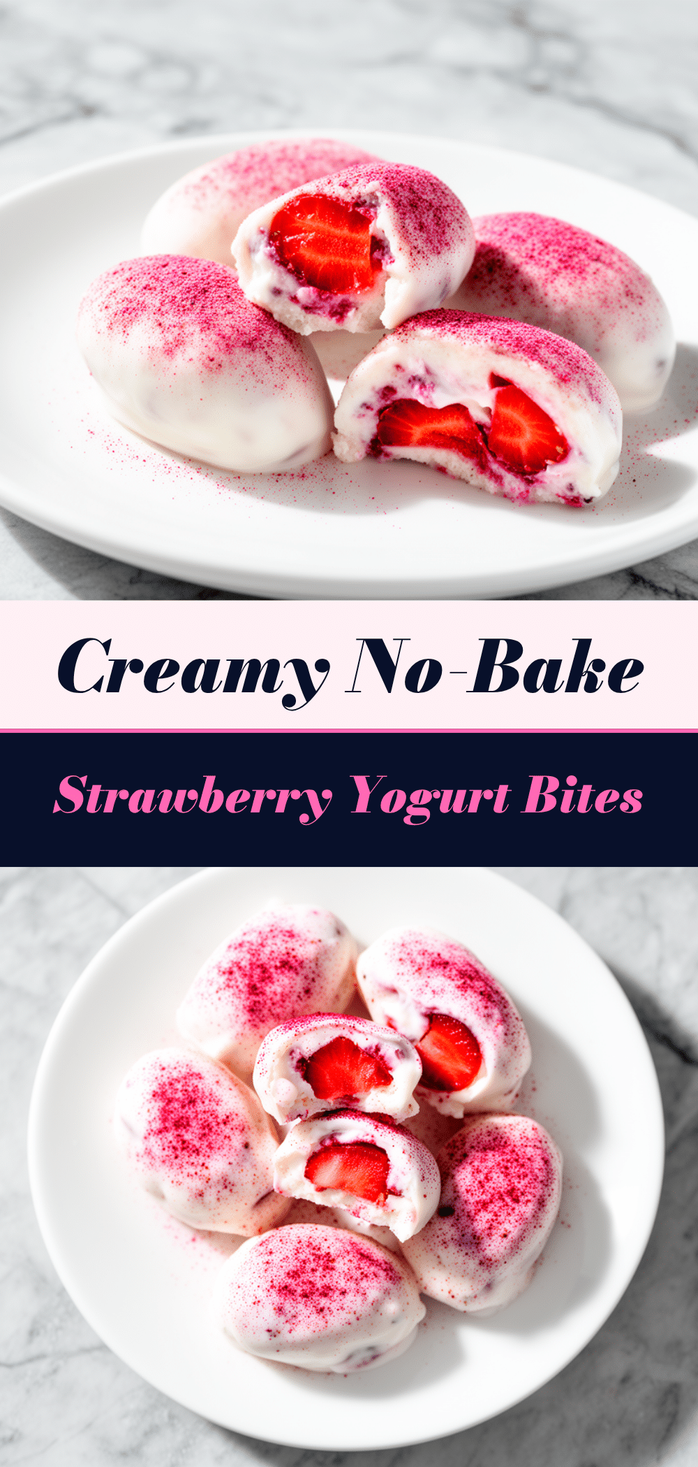 No-Bake Strawberry Yogurt Bites: 5-Ingredient Healthy Snack 5 No-Bake Strawberry Yogurt Bites recipe