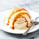 no-churn salted caramel ice cream - featured image