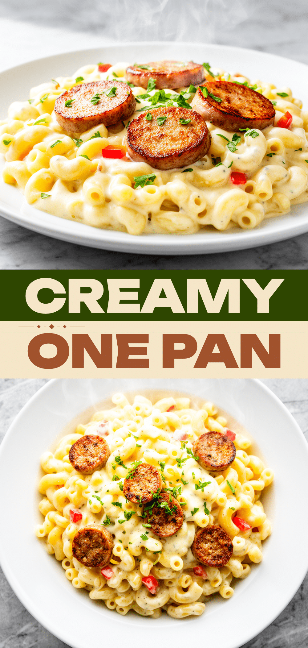 One Pan White Cheddar Ranch Sausage Pasta: Easy Weeknight Dinner 5 One Pan White Cheddar Ranch Sausage Pasta recipe
