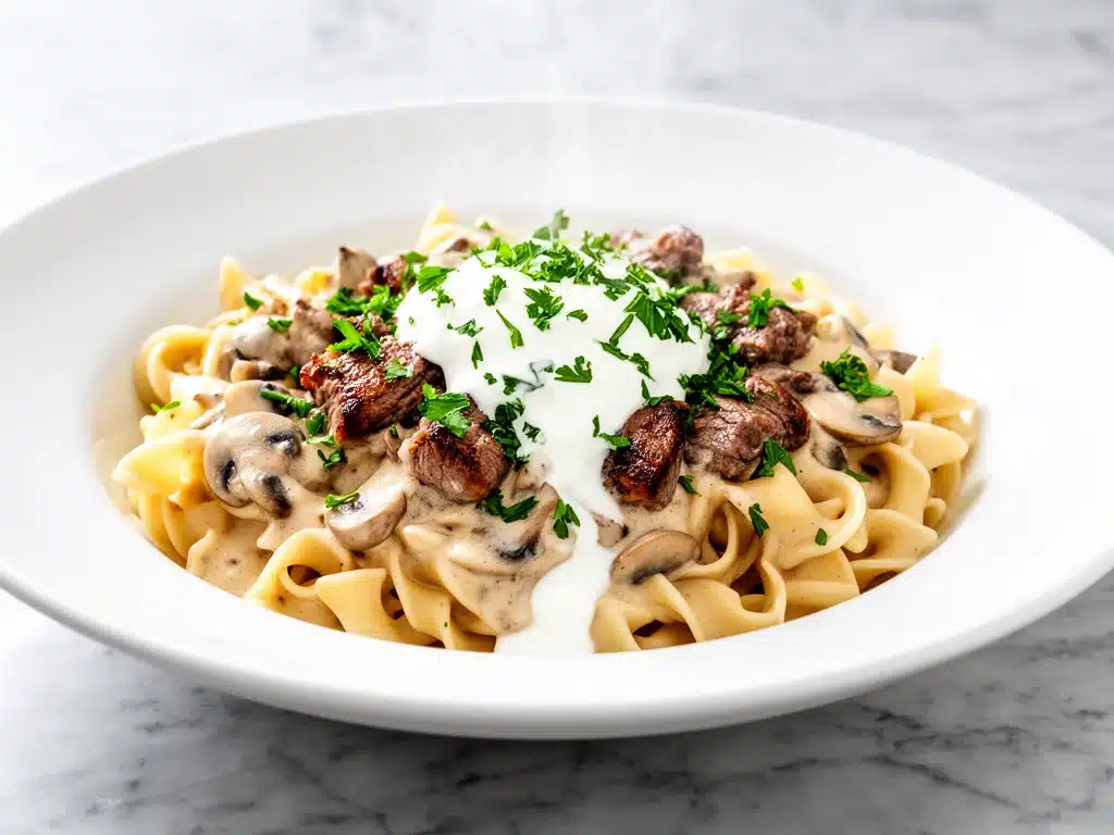 one-pot beef stroganoff - featured image
