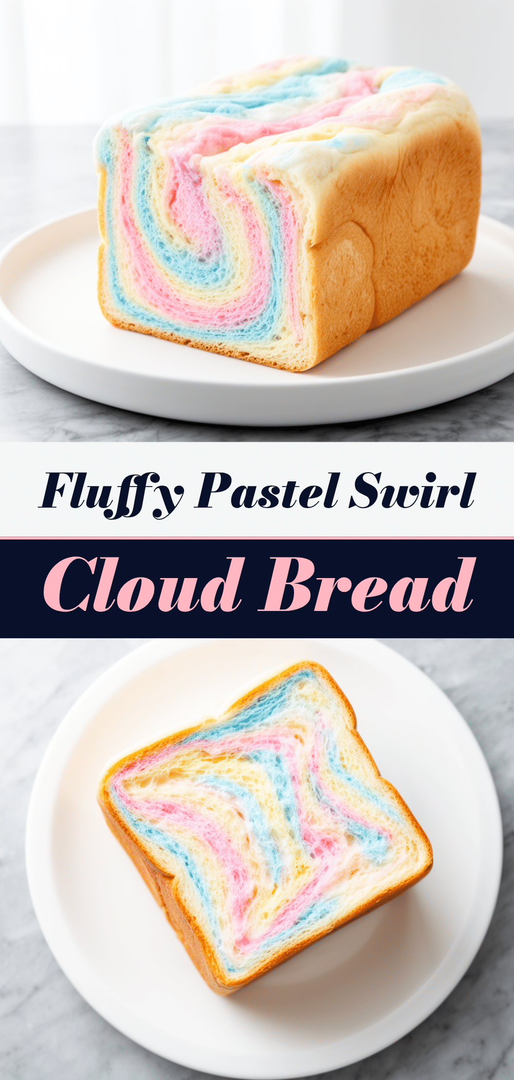 Pastel Swirl Cloud Bread Loaf: Easy Pinterest Recipe 5 pastel swirl cloud bread loaf recipe