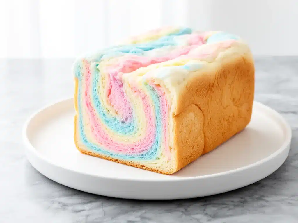 pastel swirl cloud bread loaf - featured image