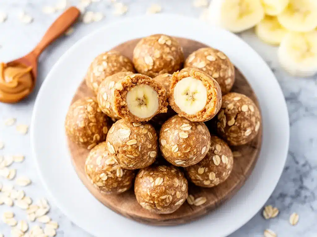 Back-to-School Peanut Butter Banana Oat Bites: 3-Ingredient No-Bake Treats 4 peanut butter banana oat bites preparation steps