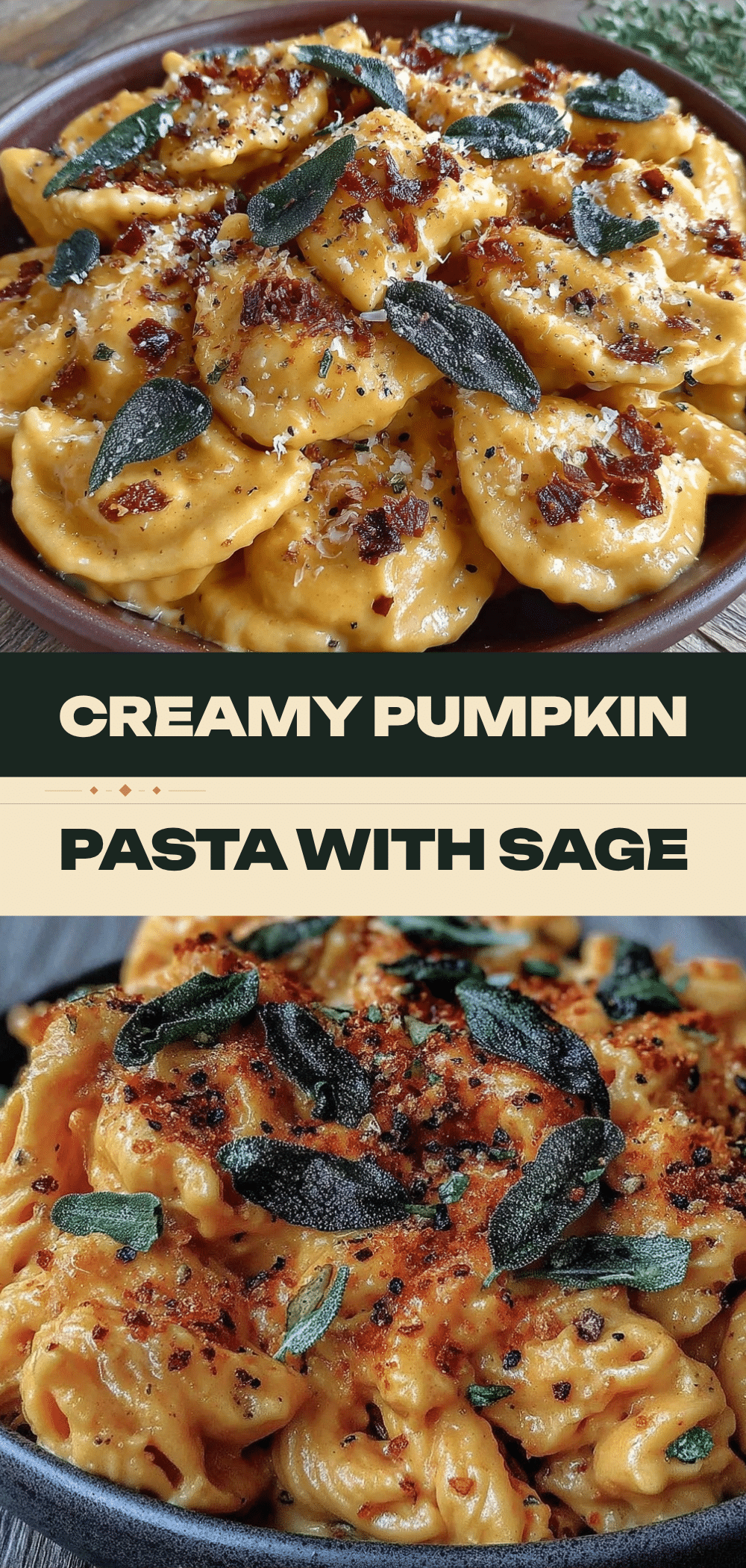 Cozy Pasta with Pumpkin Cream Sauce and Crispy Sage 5 pumpkin pasta recipe