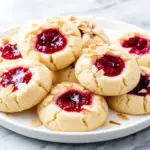 raspberry almond thumbprint cookies - featured image
