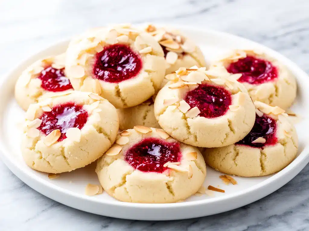 Home 2 raspberry almond thumbprint cookies - featured image