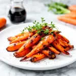 roasted balsamic glazed carrots - featured image