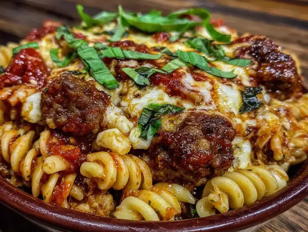 sausage pasta bake - featured image