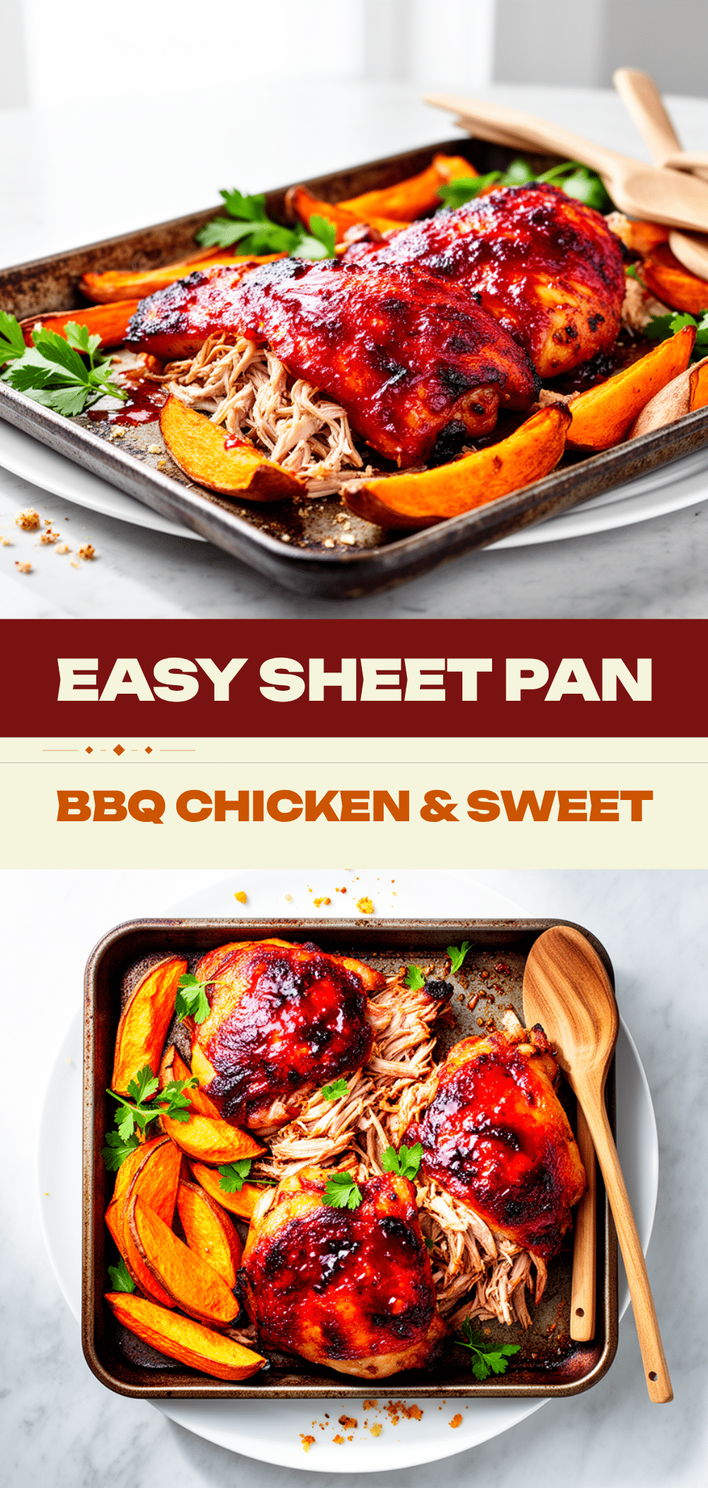 Sheet Pan BBQ Chicken & Sweet Potatoes: 15-Min Easy Weeknight Dinner 5 sheet pan BBQ chicken and sweet potatoes recipe