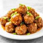 slow cooker honey garlic meatballs - featured image