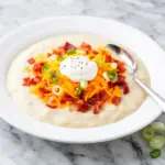 slow cooker loaded baked potato soup - featured image
