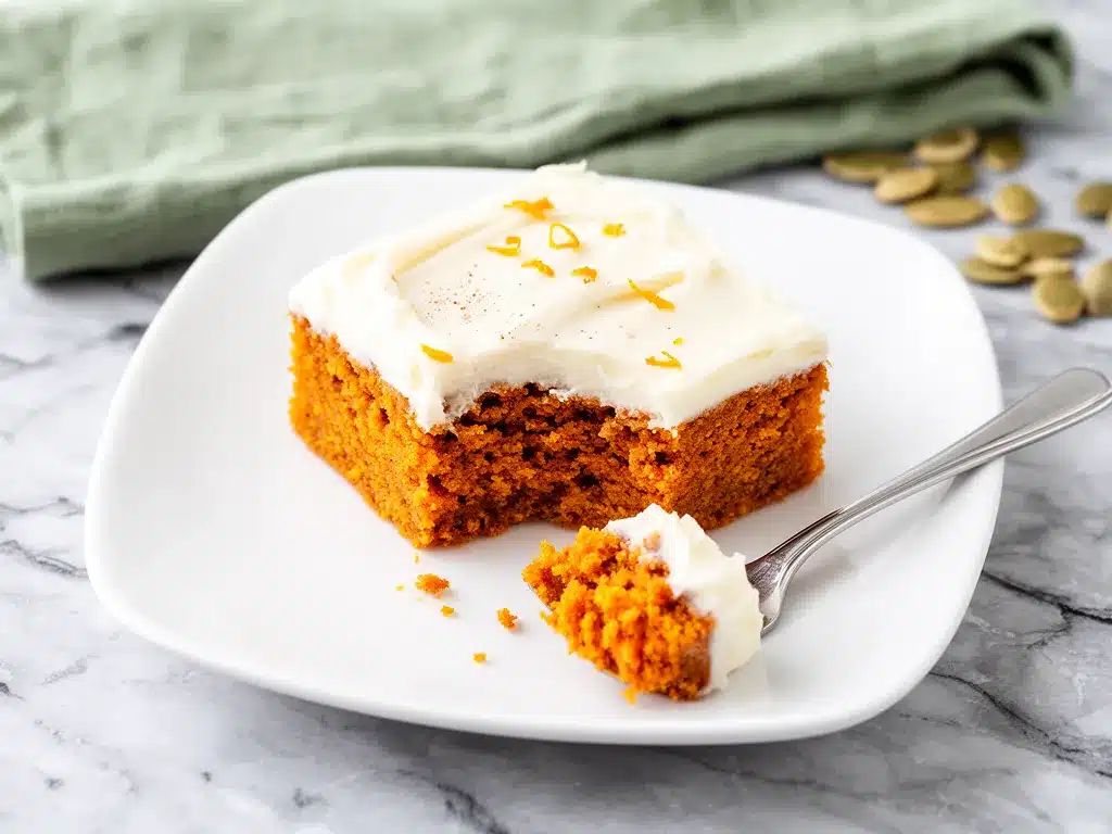 Soft Frosted Pumpkin Bars with Cream Cheese Icing 4 soft frosted pumpkin bars preparation steps