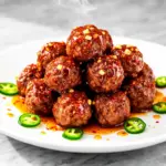 Spicy Honey Garlic Beef Meatballs - featured image