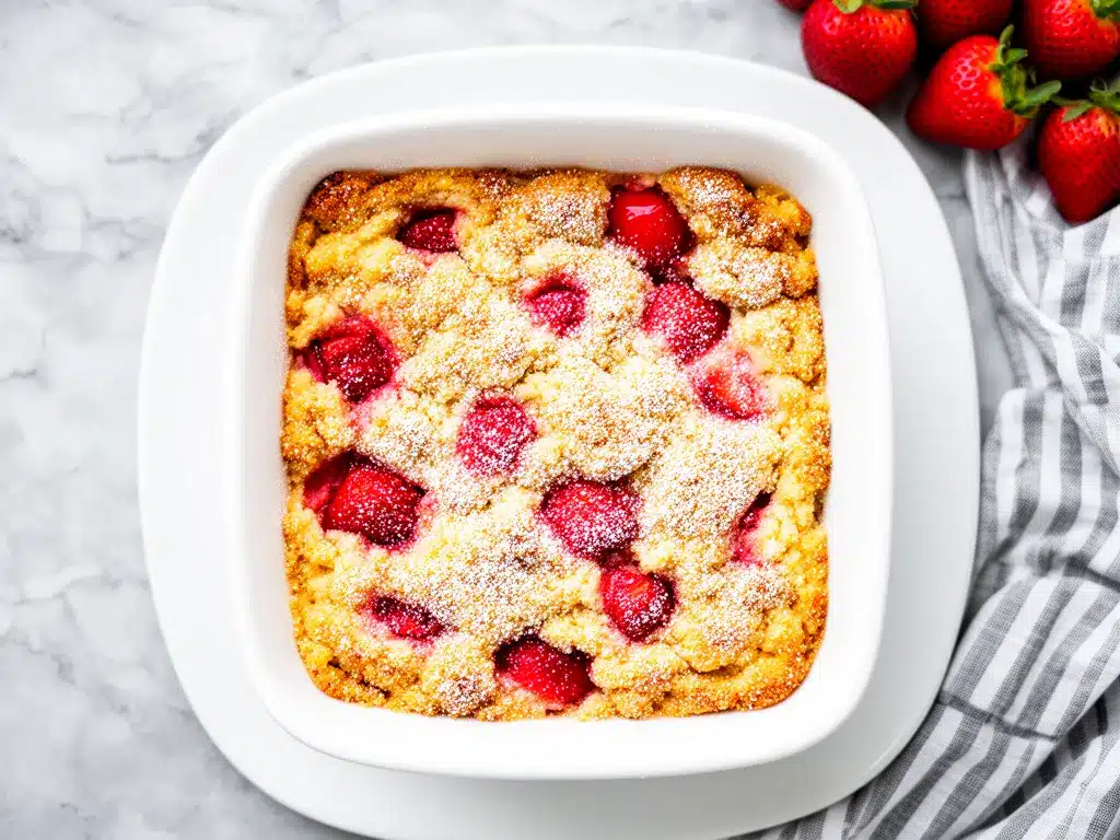 Strawberry Cheesecake Dump Cake: Easy 3-Ingredient Recipe 4 Strawberry Cheesecake Dump Cake preparation steps