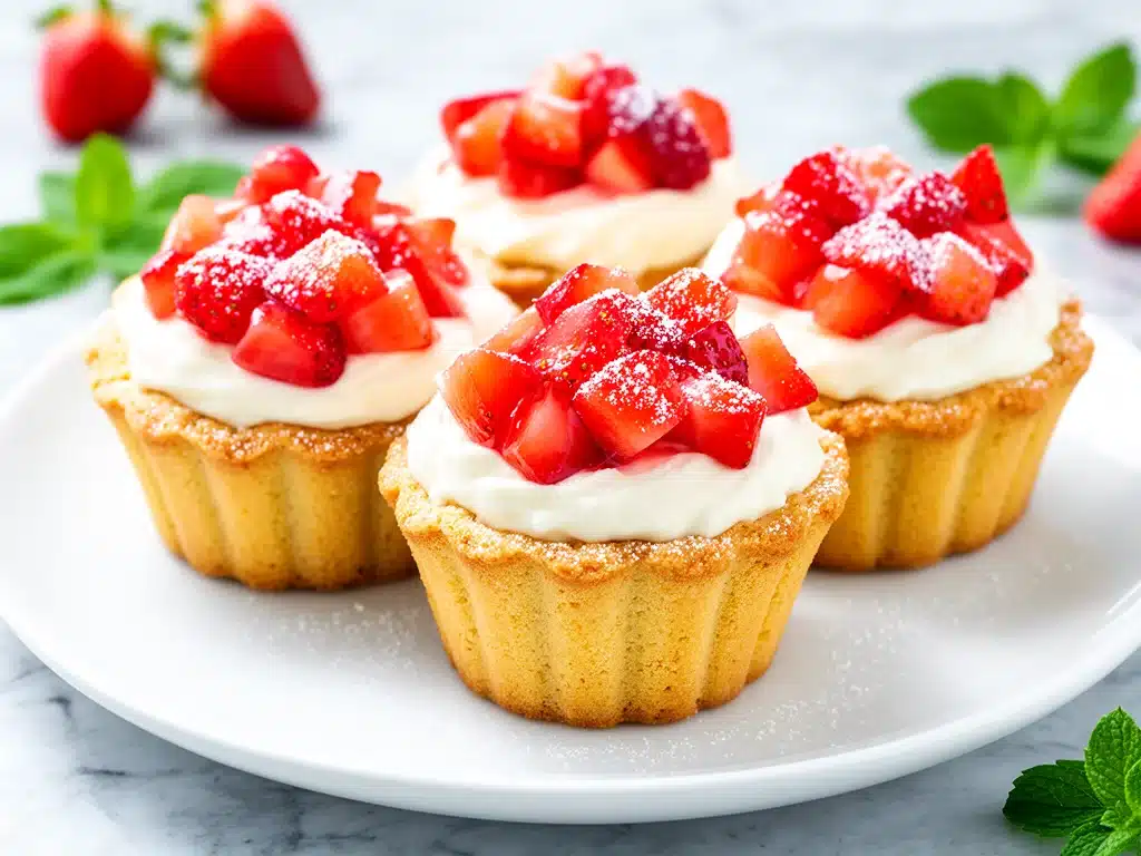 Home 1 strawberry cheesecake sugar cookie cups - featured image