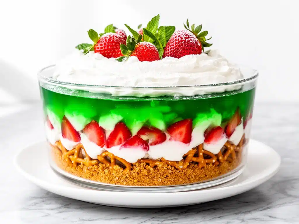 strawberry pretzel salad - featured image