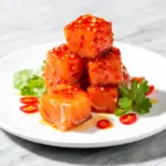 sweet chili glazed salmon bites - featured image