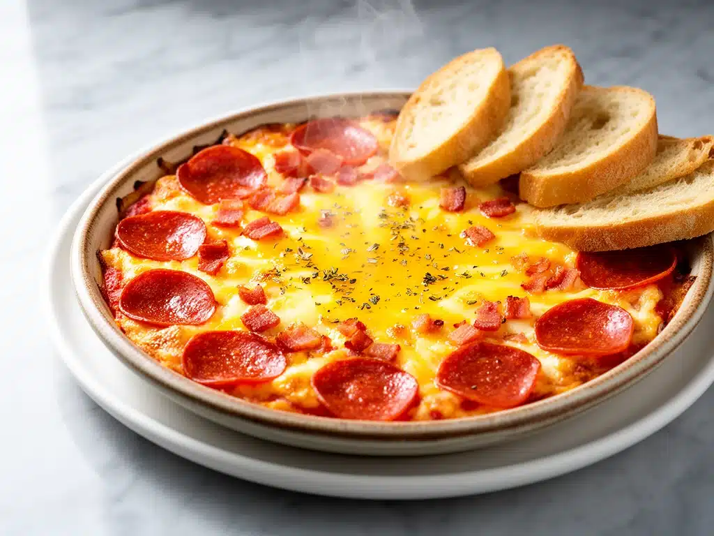 Tailgate Cheesy Pepperoni Pizza Dip - featured image
