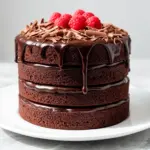 triple chocolate layer cake - featured image