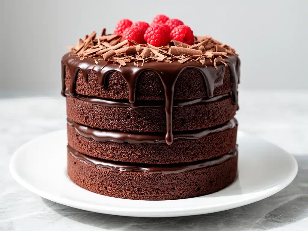 triple chocolate layer cake - featured image