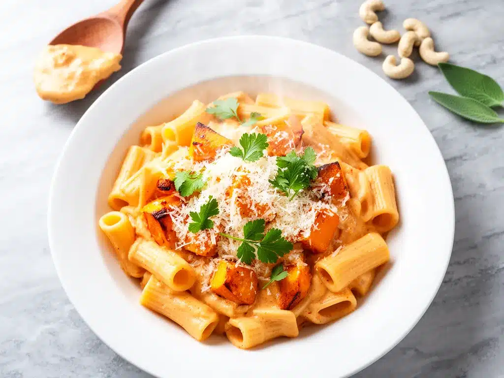 Vegan Creamy Butternut Squash Pasta: 3-Ingredient Easy Weeknight Dinner 4 vegan creamy butternut squash pasta preparation steps