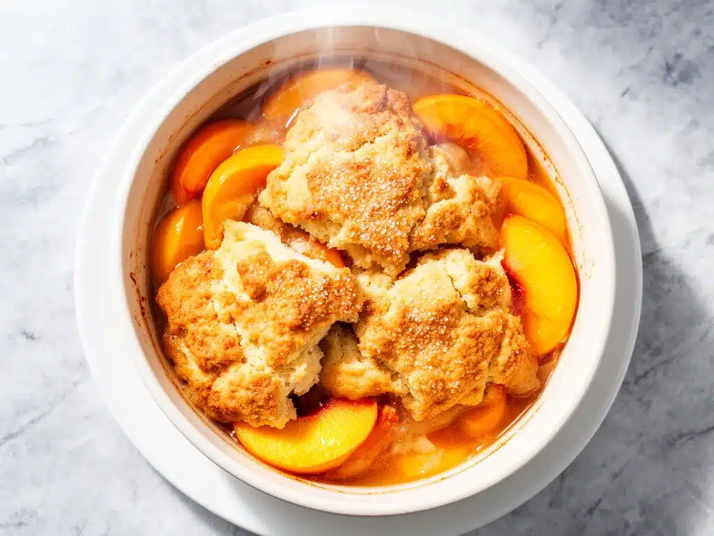 Warm Cinnamon Peach Cobbler: Easy Homemade Dessert 4 warm cinnamon peach cobbler preparation steps