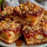 chai spiced pear crumble bars - featured image