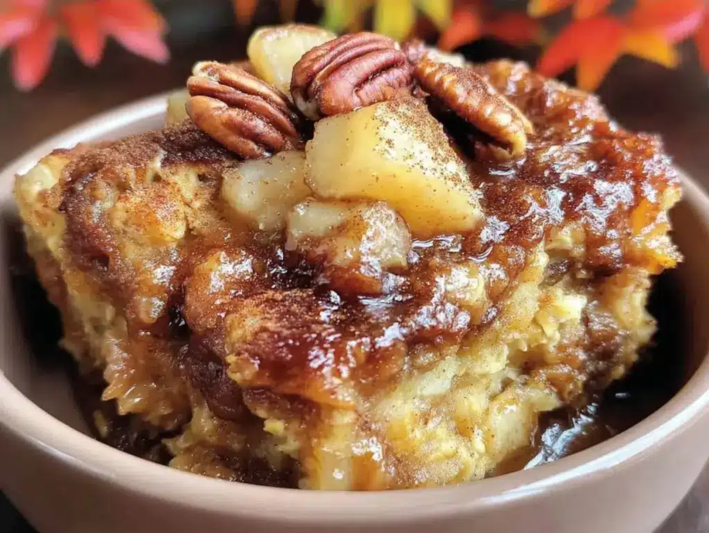 cinnamon apple butter baked oatmeal - featured image