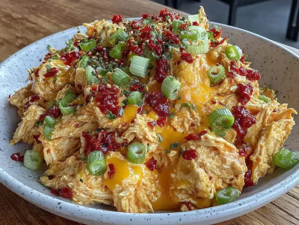 creamy buffalo chicken dip - featured image