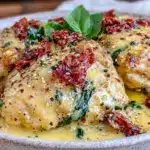 Crockpot Creamy Tuscan Garlic Chicken - featured image