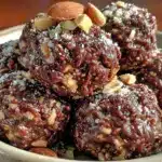 dairy-free no-bake chocolate peanut butter protein balls - featured image