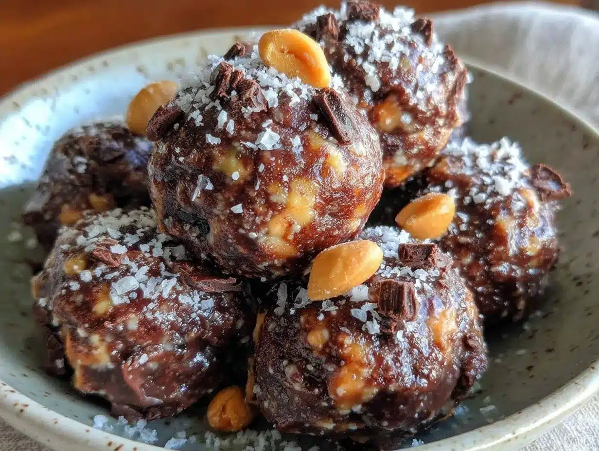 Dairy-Free No-Bake Chocolate Peanut Butter Protein Balls 4 dairy-free no-bake chocolate peanut butter protein balls preparation steps