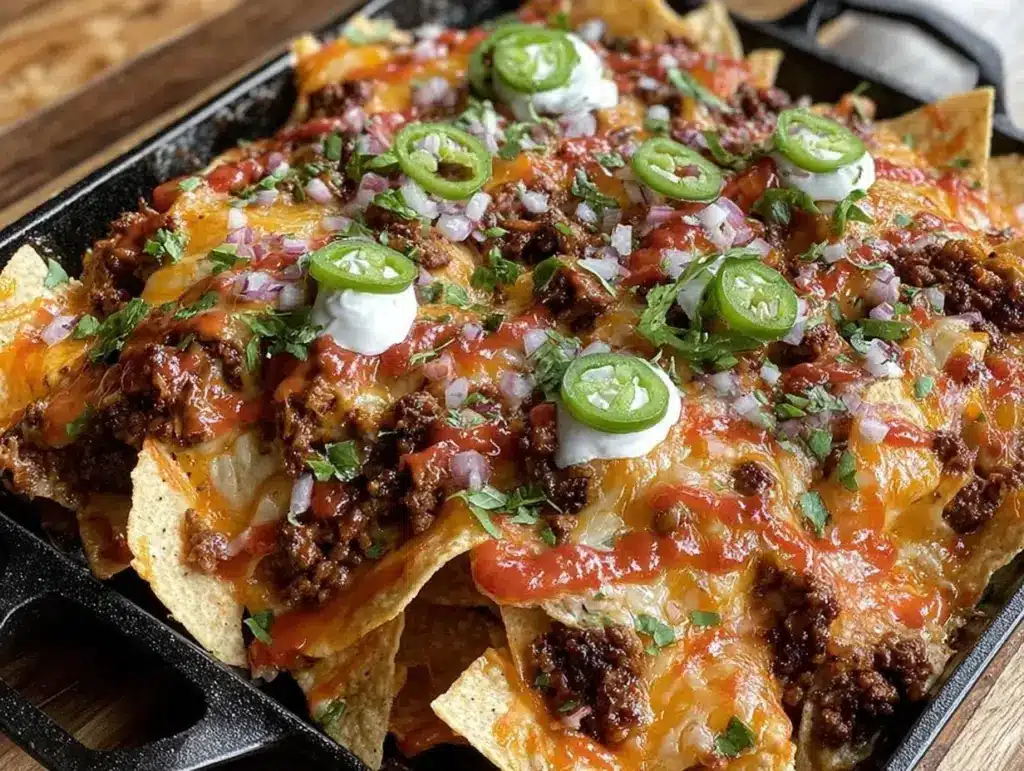 Football Party Sheet Pan Nachos - featured image