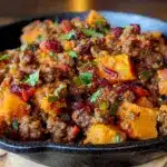 ground turkey sweet potato skillet - featured image