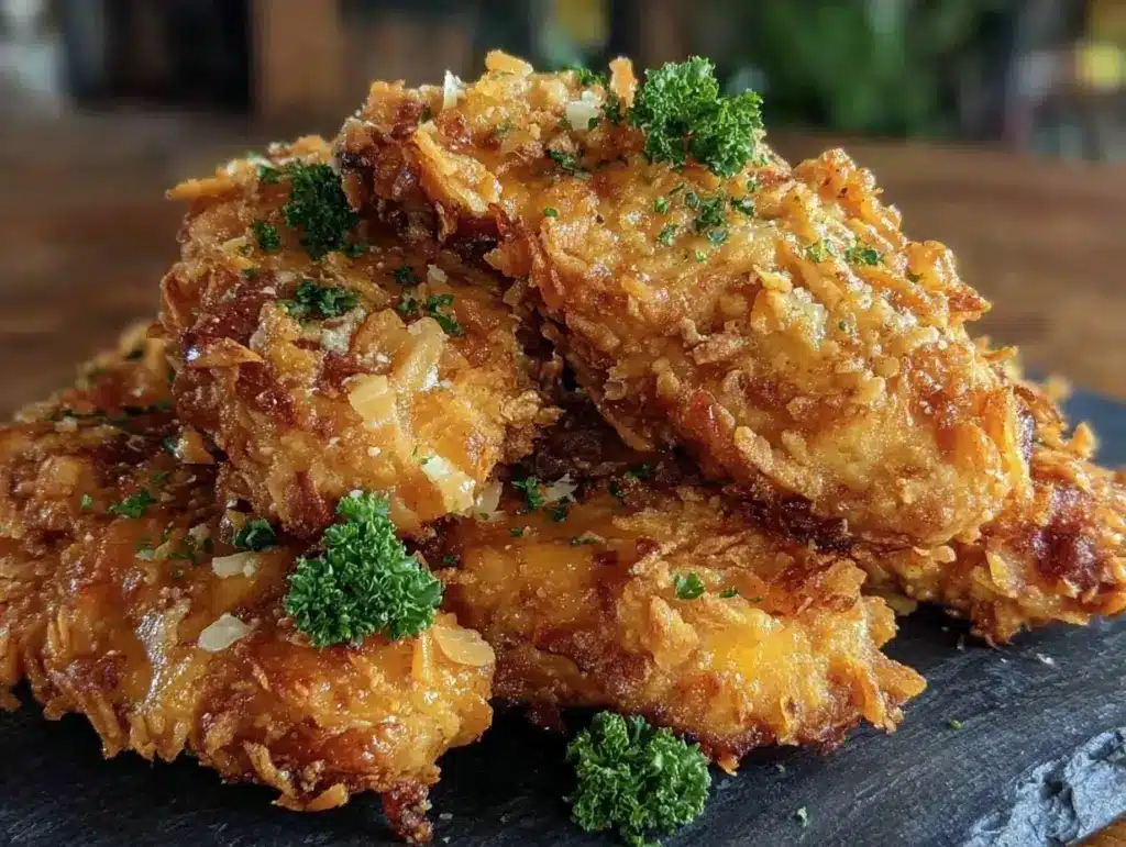 Keto Crispy Parmesan Crusted Chicken Tenders - featured image