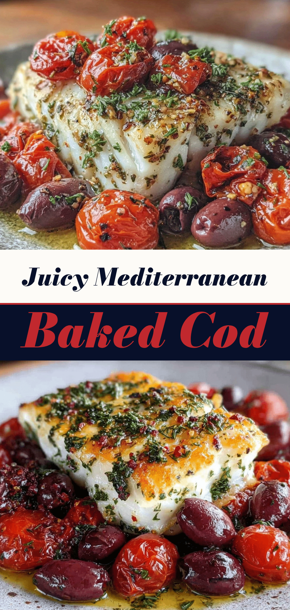 Mediterranean Baked Cod: 1 Person, $3 Budget Dinner 5 Mediterranean Baked Cod recipe