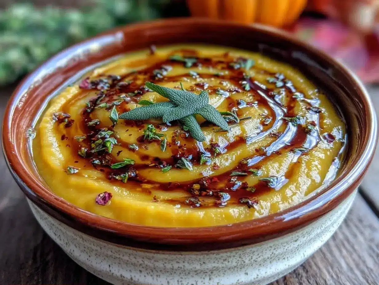 Fall Harvest Roasted Butternut Squash Soup with Sage Brown Butter 4 roasted butternut squash soup preparation steps