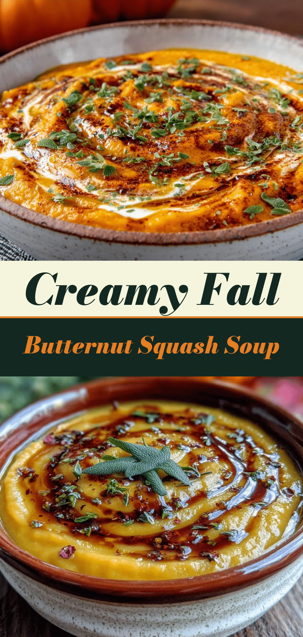 Fall Harvest Roasted Butternut Squash Soup with Sage Brown Butter 5 roasted butternut squash soup recipe