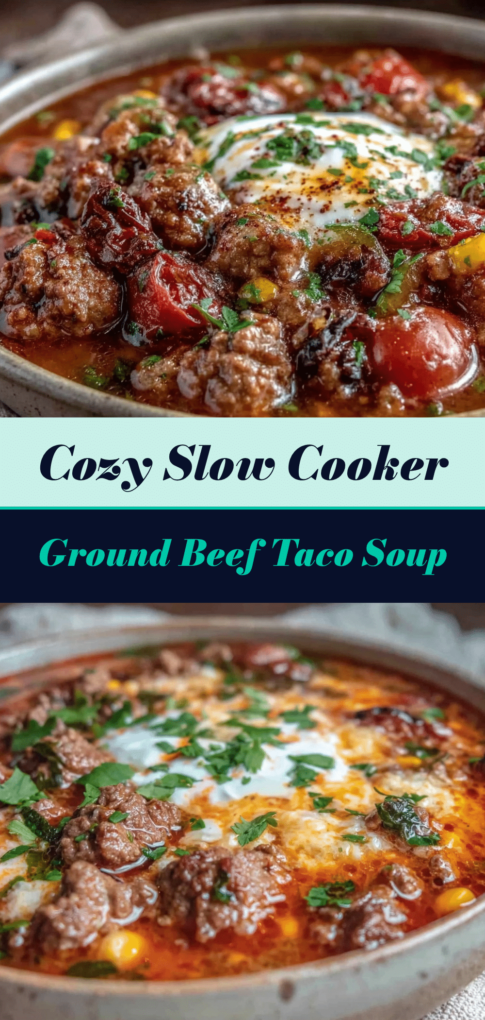 Slow Cooker Ground Beef Taco Soup: 5-Ingredient Dinner 5 slow cooker ground beef taco soup recipe
