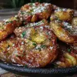 Ultra-Crispy Smashed Potatoes with Garlic Parmesan Butter - featured image