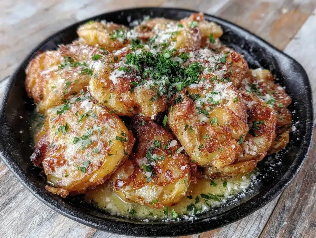 Ultra-Crispy Smashed Potatoes with Garlic Parmesan Butter 4 Ultra-Crispy Smashed Potatoes with Garlic Parmesan Butter preparation steps